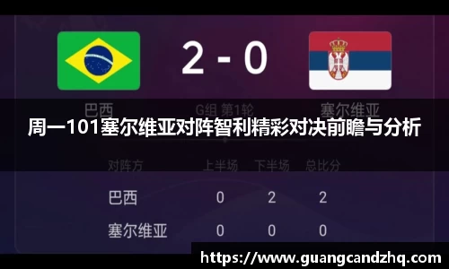 周一101塞尔维亚对阵智利精彩对决前瞻与分析
